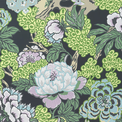 Thibaut Design wallcovering, Honshu pattern , Fog color, Floral style type , pattern number  T75484