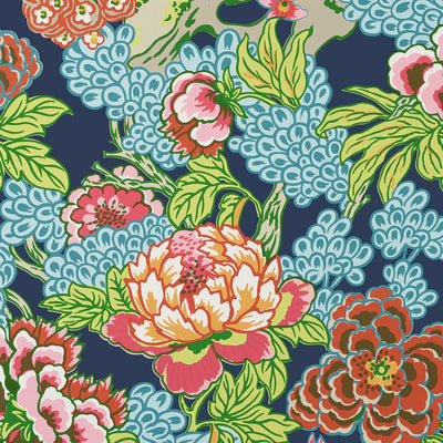 Thibaut Design wallcovering, Honshu pattern , Robin's Egg color, Floral style type , pattern number  T75488