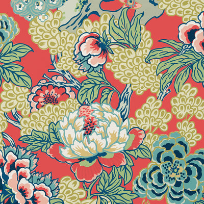Thibaut Design wallcovering, Honshu pattern , Rust color, Floral style type , pattern number  T75490