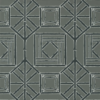Thibaut Design wallcovering, Shoji Panel pattern , Grey color, Chinoiserie,Geometric,Trellis , Lattice style type , pattern number  T75520