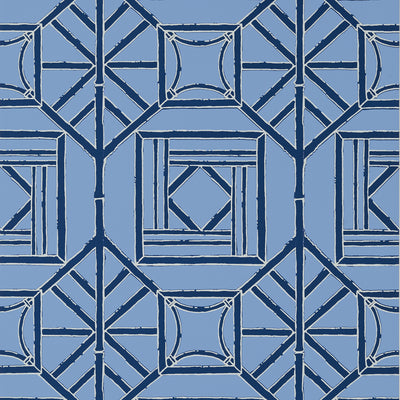 Thibaut Design wallcovering, Shoji Panel pattern , Navy color, Chinoiserie,Geometric,Trellis , Lattice style type , pattern number  T75522