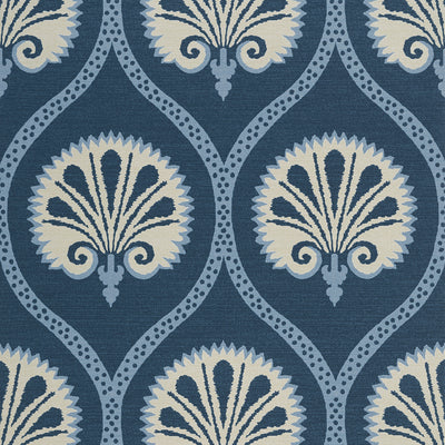 Thibaut Design wallcovering, Kimberly pattern , Navy color, Geometric,Medallions,Trellis , Lattice style type , pattern number  T85019