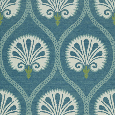 Thibaut Design wallcovering, Kimberly pattern , Aqua color, Geometric,Medallions,Trellis , Lattice style type , pattern number  T85020