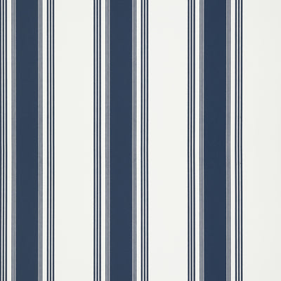 Thibaut Design wallcovering, Brittany Stripe pattern , Blue , White color, Stripes style type , pattern number  T85047