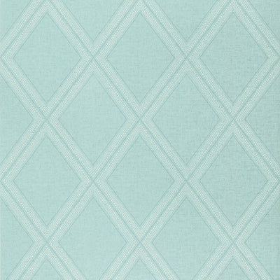 Thibaut Design wallcovering, Diamond Head pattern , Aqua color, Trellis , Lattice style type , pattern number  T85057