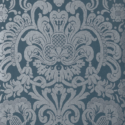 Thibaut Design wallcovering, Dorian Damask pattern , Navy color, Damask style type , pattern number  T89107