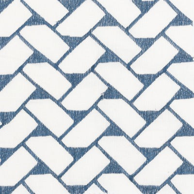 Stout Fabrics , Tattled Tattled, Blue color, Drapery Embroideries style type , pattern number  TATT-1