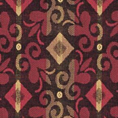 ROBERT ALLEN FABRICS-DIAMOND SCROLL -GARNET