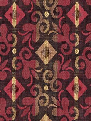 ROBERT ALLEN FABRICS-DIAMOND SCROLL -GARNET