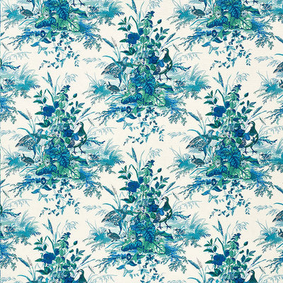 Schumacher Fabrics , a selection of fabrics such as velvet, damask, cotton, silk, linen and sheers.