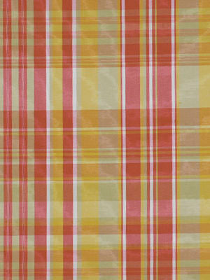 BEACON HILL FABRICS-DOUBLE PLAID -MANGOBUTTER