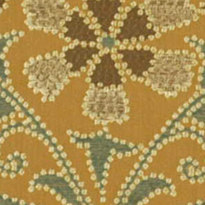 BEACON HILL FABRICS-STACIA FLORA -GOLDENTEAL