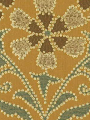 BEACON HILL FABRICS-STACIA FLORA -GOLDENTEAL