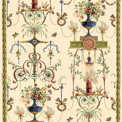 Schumacher Fabrics , a selection of fabrics such as velvet, damask, cotton, silk, linen and sheers.