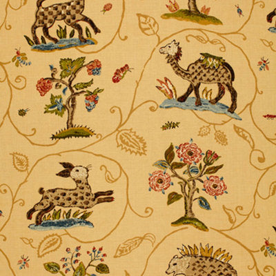 Schumacher Fabrics , a selection of fabrics such as velvet, damask, cotton, silk, linen and sheers.