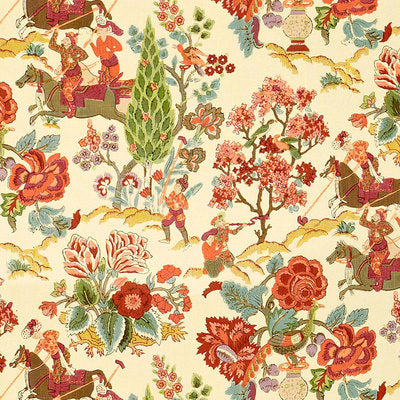 Schumacher Fabrics , a selection of fabrics such as velvet, damask, cotton, silk, linen and sheers.