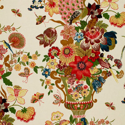 Schumacher Fabrics , a selection of fabrics such as velvet, damask, cotton, silk, linen and sheers.