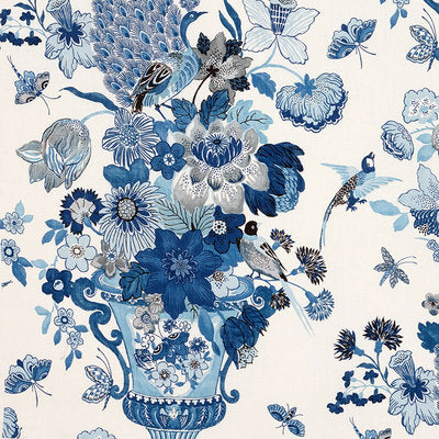 Schumacher Fabrics , a selection of fabrics such as velvet, damask, cotton, silk, linen and sheers.