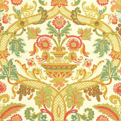 Schumacher Fabrics , a selection of fabrics such as velvet, damask, cotton, silk, linen and sheers.
