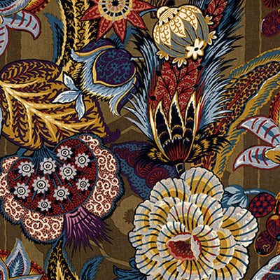 SCHUMACHER FABRICS -173520-ZANZIBAR LINEN PRINT