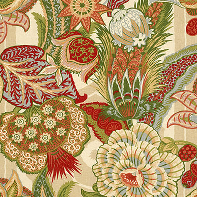 Schumacher Fabrics , a selection of fabrics such as velvet, damask, cotton, silk, linen and sheers.