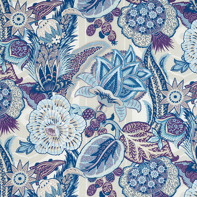 SCHUMACHER FABRICS -173523-ZANZIBAR LINEN PRINT