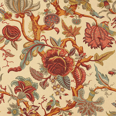 Schumacher Fabrics , a selection of fabrics such as velvet, damask, cotton, silk, linen and sheers.