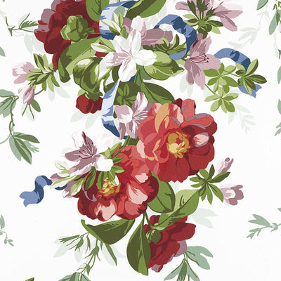 SCHUMACHER FABRICS -173810-ELLESMERE RIBBON FLORAL