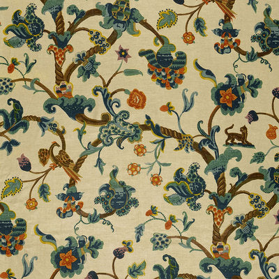 Schumacher Fabrics , a selection of fabrics such as velvet, damask, cotton, silk, linen and sheers.