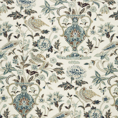 Schumacher Fabrics , a selection of fabrics such as velvet, damask, cotton, silk, linen and sheers.