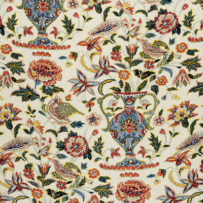 Schumacher Fabrics , a selection of fabrics such as velvet, damask, cotton, silk, linen and sheers.