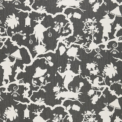 SCHUMACHER FABRICS -174581-SHANTUNG SILHOUETTE PRINT