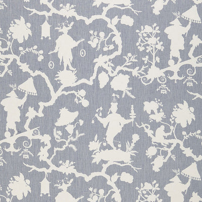 SCHUMACHER FABRICS -174582-SHANTUNG SILHOUETTE PRINT
