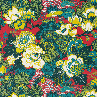 Schumacher Fabrics , a selection of fabrics such as velvet, damask, cotton, silk, linen and sheers.