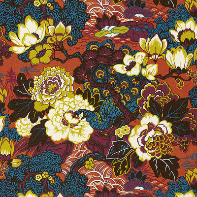 Schumacher Fabrics , a selection of fabrics such as velvet, damask, cotton, silk, linen and sheers.