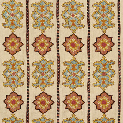 SCHUMACHER FABRICS -175181-TEMARA EMBROIDERED PRINT