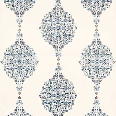 SCHUMACHER FABRICS -175321-MEHNDI LINEN PRINT