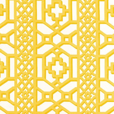 SCHUMACHER FABRICS -175730-ZANZIBAR TRELLIS CHINTZ