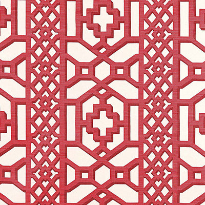 SCHUMACHER FABRICS -175732-ZANZIBAR TRELLIS CHINTZ