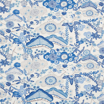 Schumacher Fabrics , a selection of fabrics such as velvet, damask, cotton, silk, linen and sheers.