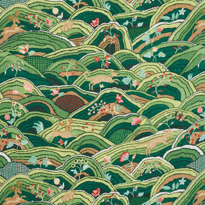 Schumacher Fabrics , a selection of fabrics such as velvet, damask, cotton, silk, linen and sheers.