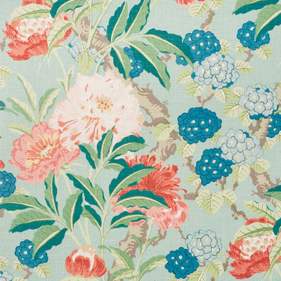 Schumacher Fabrics , a selection of fabrics such as velvet, damask, cotton, silk, linen and sheers.