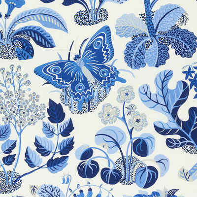 Schumacher Fabrics , a selection of fabrics such as velvet, damask, cotton, silk, linen and sheers.