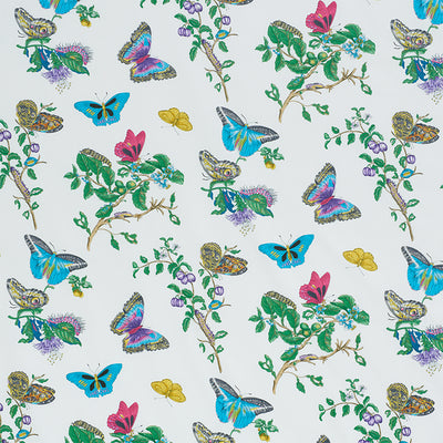 SCHUMACHER FABRICS -178721-BAUDIN BUTTERFLY CHINTZ