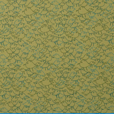 ROBERT ALLEN FABRICS-CHATTING CHICKS -SEAGLASS
