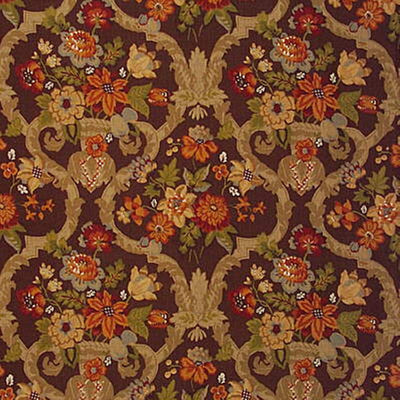 LEE JOFA - KIRBY PRINT - CHESTNU