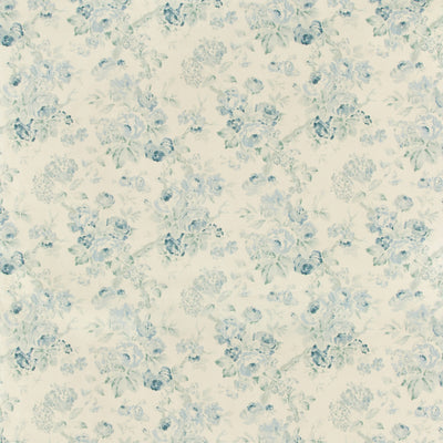 LEE JOFA - GARDEN ROSES - AQUA/BLUE