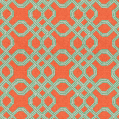 LEE JOFA - WELL CONNECTED - AQUA/ORANGE