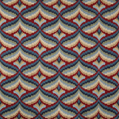 LEE JOFA - GILES EMBROIDERY - RED/BLUE