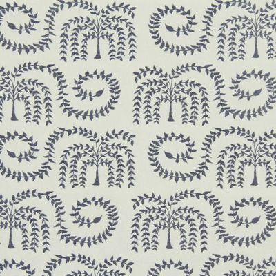 ROBERT ALLEN FABRICS-UMBRELLA TREE -INDIGO